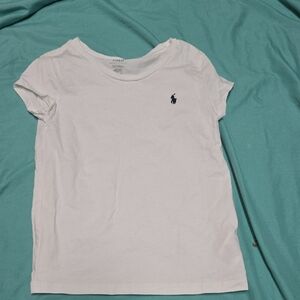 Polo by Ralph Lauren Kids White Tee with Navy Logo